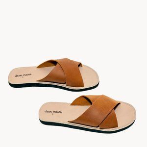 Deux Mains Men's Criss Cross Leather Sandal